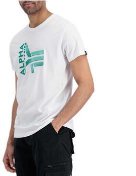 Alpha Industries Logo Rubber Short Sleeve T-Shirt (136510) weiß