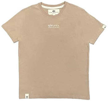 Alpha Industries Organics Emb Short Sleeve T-Shirt (118529) beige/weiß