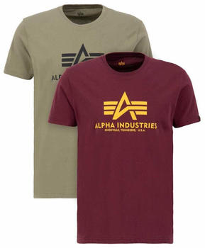 Alpha Industries Basic Short Sleeve T-Shirt Units (106524) grün/rot