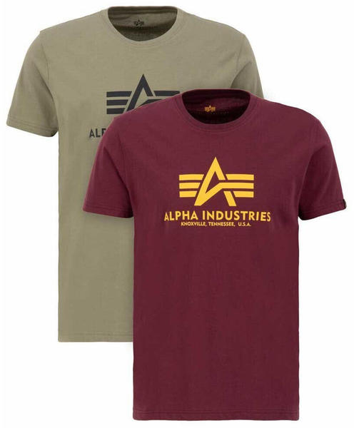 Alpha Industries Basic Short Sleeve T-Shirt Units (106524) grün/rot