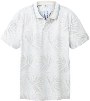 Tom Tailor Poloshirt mit Allover-Print (1036441) light blue tonal leaf design