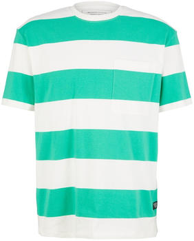 Tom Tailor Denim Gestreiftes T-Shirt (1035597) green large stripe