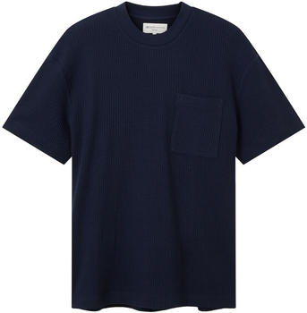 Tom Tailor Denim T-Shirt mit Waffelstruktur (1036928) sky captain blue