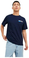 Jack & Jones Herren Rundhals T-Shirt JJECORP LOGO - Regular Fit Navy Blazer P4...