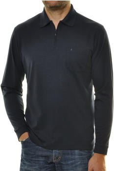 Ragman Softknit-Poloshirt Langarm mit Zip (540292-070) marine