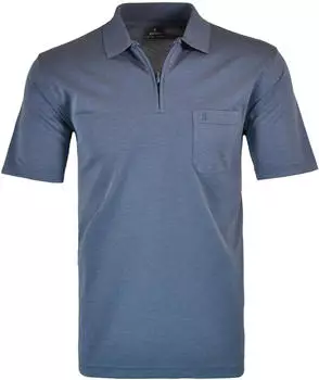 Ragman Softknit-Poloshirt mit Zip (540392-778) azur
