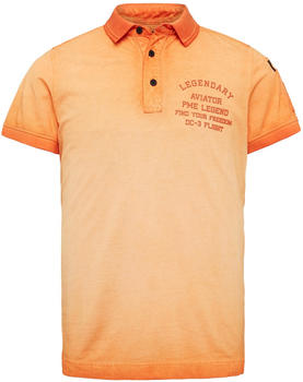 PME Legend Short sleeve polo light pique cold dye (PPSS2303857-2029) amberglow