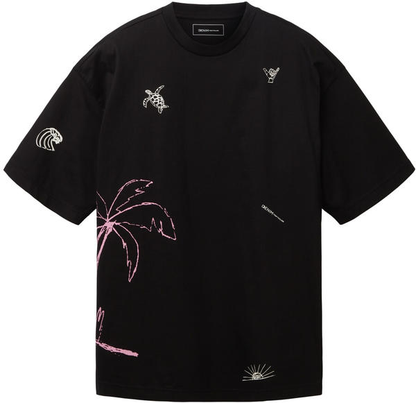 Tom Tailor Denim Oversized T-Shirt mit Print (1036483-29999) black