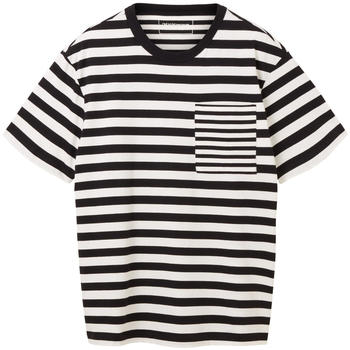 Tom Tailor Denim Gestreiftes T-Shirt (1036485-31908) black white various stripe