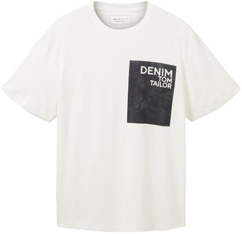 Tom Tailor Denim T-Shirt mit Print (1036464-12906) wool white
