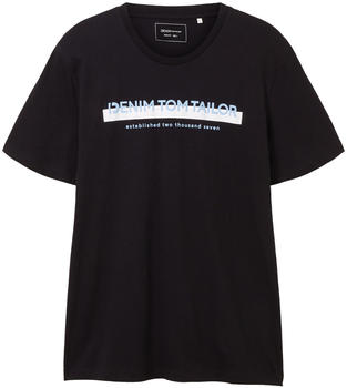 Tom Tailor Denim T-Shirt mit Logo Print (1037653-29999) black