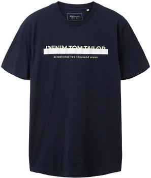Tom Tailor Denim T-Shirt mit Logo Print (1037653-10668) sky captain blue