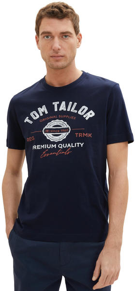 Tom Tailor T-Shirt mit Logo Print (1037735-10668) sky captain blue