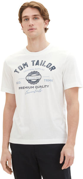 Tom Tailor T-Shirt mit Logo Print (1037735-20000) white