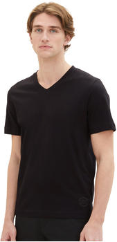 Tom Tailor T-Shirt mit V-Ausschnitt im Doppelpack (1037738-29999) black