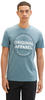 TOM TAILOR T-Shirt, (Packung, 2 tlg.), 1x mit großem Print 1x mit kleinem Logo...