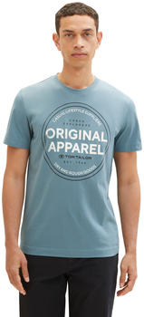 Tom Tailor T-Shirts mit Logo Print im Doppelpack (1037370-30105) deep bluish green