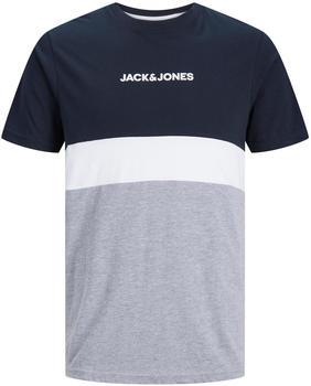Jack & Jones JJEREID BLOCKING TEE SS NOOS PLS (12243653-4314303) navy blazer
