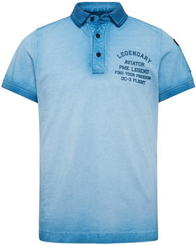 PME Legend Short sleeve polo light pique cold dye (PPSS2303857-5062) cendre blue