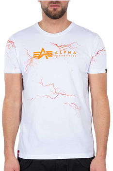 Alpha Industries Lightning All Over Print T-Shirt (106500) weiß