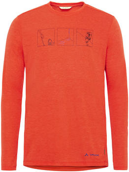 VAUDE Men's Rosemoor LS T-Shirt III glowing red