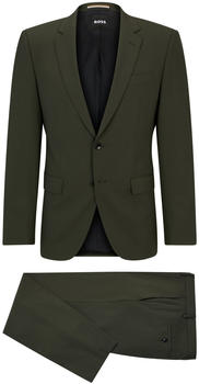 Hugo Boss Slim-Fit Anzug aus knitterfreier Stretch-Wolle H-Huge-2Pcs-224 50509485 dunkelgrün
