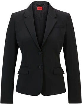 Hugo Einreiher aus Stretch-Gewebe mit fallendem Revers - Style Aredana 50516131 Schwarz
