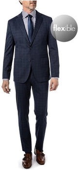 HECHTER PARIS Sakko Slim Fit Reverskragen Jersey blau