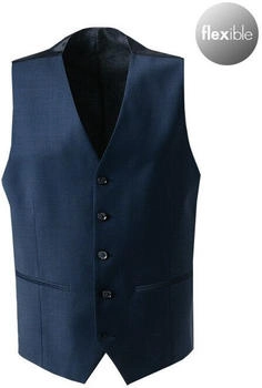 HECHTER PARIS Weste Slim Fit V-Ausschnitt blau schwarz Schurwoll-Stretch HECHTER PARIS Weste Slim Fit V-Ausschnitt blau schwarz Schurwoll-Stretch
