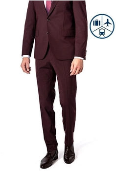 Carl Gross Hose Slim Fit Wolle rot