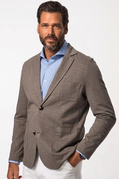 JP 1880 Sweat-Sakko Flamm-Sweat Revers aufgesetzte Taschen aschbraun