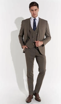 SteffenKlein Anzug Slim-Fit taupe