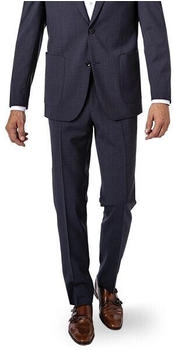 Carl Gross Hose Slim Fit blau schwarz Schurwolle