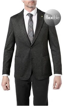 Carl Gross Sakko Herren Slim Fit Reverskragen Jersey grau