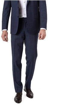 Carl Gross Hose Regular Fit blau schwarz Schurwolle
