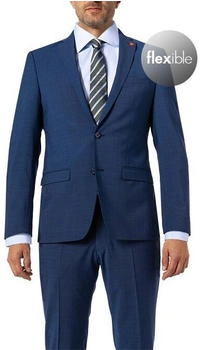 Roy Robson Sakko blau schwarz meliert Slim Fit Reverskragen Schurwoll-Stretch