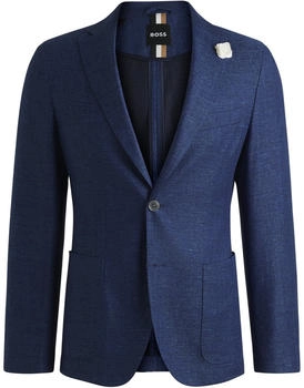 Hugo Boss Slim-Fit Sakko aus fein gemustertem Gewebe - Style C-Hanry-252 50540724 Dunkelblau