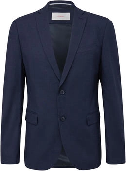 s.Oliver Anzugsakko Woll-Optik blau schwarz 2137179 59W1 s.Oliver Anzugsakko Woll-Optik blau schwarz 2137179 59W1