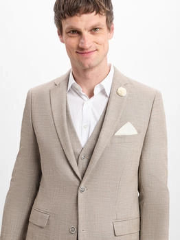 Finshley & Harding Baukasten-Sakko beige Viskose