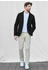 Street One Funktionsjacke schwarz Web 79% Baumwolle 19% Polyester 2% Elasthan Strukturmuster casual comfort fit V-Ausschnitt Langarm Bündchen 79518