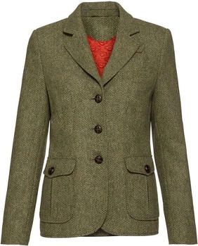 Highmoor Fischgrat-Tweedblazer grün orange