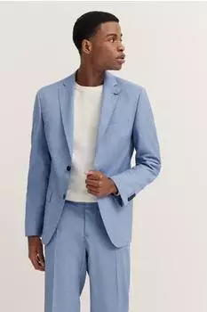 Bugatti Anzugsakko unifarben hellblau 75% Wolle 22% Polyester 3% Elasthan
