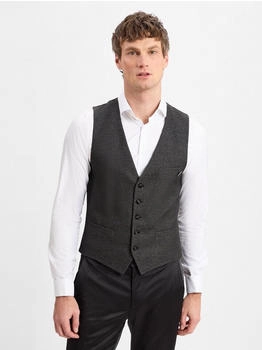 Finshley & Harding Weste mit Knopfleiste glitzernd schwarz