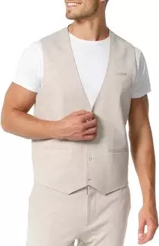 Jeff Ezra Anzugweste normale Passform ecru