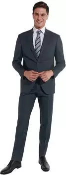 SteffenKlein Regular Fit Anzug Wolle Elastisch graublau