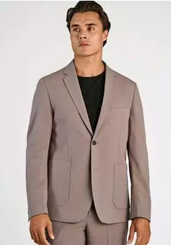 Lindbergh Blazer mit Viskose und Stretch in melierter Optik Regular Fit (LIH1689003000002) dunkelbeige