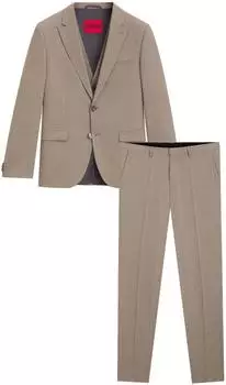 HUGO Arti-Hesten253X Slim Fit Anzug beige
