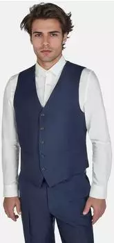 Pierre Cardin Hugo Futureflex Weste mit Knopfleiste blau