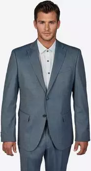 Pierre Cardin Regular Fit 2-Knopf-Sakko mit Woll-Anteil blau