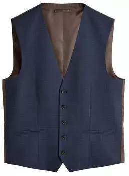 Next Fashion Anzugweste Regular Fit navy/braun